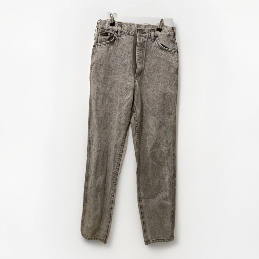 Lee Riders Juniors 11 Med Grey Acid Wash Straight Leg Jeans RN34783 80s EUC